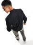 Фото #11 товара New Look long sleeve grandad shirt in black