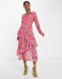 Фото #2 товара Never Fully Dressed ruffle midaxi dress in pink