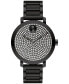 ფოტო #1 პროდუქტის Women's Bold Evolution 2.0 Swiss Quartz Ionic Plated Black Steel Watch 34mm