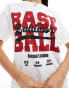 Фото #4 товара Bershka oversized 'baseball' graphic tee