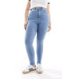 Dr Denim Plus Moxy high stretch high waist skinny jeans in cape light used hellblaue Waschung, 46 - фото #3