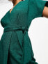 Фото #6 товара Closet London Petite kimono wrap dress in emerald