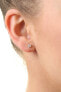 Charming stud earrings with zircons E000143