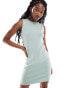 Фото #4 товара JDY mini sleeveless fitted dress in sage green