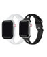 Alex 2-Pack White and Black Silicone Bands for Apple Watch, 38mm-40mm