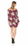 Фото #3 товара Ali & Jay 161261 Women's Jade Slit Shoulder Long Sleeve Floral Mini Dress Sz. XS