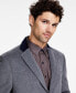 Men Wool Blend Overcoats with Contrast Velvet Top Collar