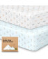 Фото #1 товара Mini Crib Sheets for Baby Girls, Boys, 2-Pack Soothe Pack and Play Sheets Fitted, Organic Pack N Play Mattress Sheet