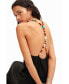 ფოტო #5 პროდუქტის Women's Beaded strappy midi dress