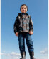 ფოტო #3 პროდუქტის Boy Packable Windbreaker Black Printed Dinos Skeletons - Child