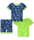 ფოტო #1 პროდუქტის Baby Boys Three Piece Snug Fit Pajama Set