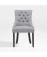 Фото #2 товара Upholstered Wingback Button Tufted Dining Chair