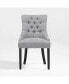 Upholstered Wingback Button Tufted Dining Chair