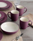 Фото #13 товара Colorwave Rim Burgundy 16-Pc. Dinnerware Set, Service for 4