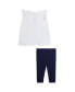 ფოტო #2 პროდუქტის Baby Girls Dog Cotton Jersey T Shirt and Leggings Set