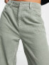 ASOS DESIGN slouchy dad cord trouser in sage