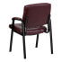 Фото #2 товара Burgundy Leather Executive Side Reception Chair With Black Metal Frame