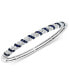 ფოტო #1 პროდუქტის EFFY® Sapphire (1 ct. t.w.) & White Sapphire (1-3/4 ct. t.w.) Bangle Bracelet in Sterling Silver