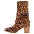 Corkys Wicked Leopard Round Toe Pull On Womens Brown Casual Boots 80-9981-LEOP