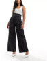 & Other Stories wide leg trousers with utility eyelet belt in black Черный, 40 - фото #1