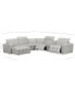 Фото #15 товара CLOSEOUT! Haigan 6-Pc. Leather Chaise Sectional Sofa with 2 Power Recliners, Created for Macy's