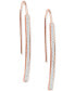 ფოტო #5 პროდუქტის Cubic Zirconia Vertical Bar Threader Earrings, Created for Macy's
