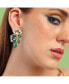 Фото #2 товара Women's Stone Cluster Drop Earrings