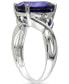 ფოტო #4 პროდუქტის Lab-Grown Sapphire (7-1/2 ct. t.w.) & Diamond Accent Statement Ring in Sterling Silver