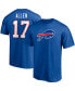 Фото #1 товара Men's Josh Allen Royal Buffalo Bills Player Icon Name and Number T-shirt