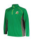 Men's Green Oregon Ducks Big and Tall Quarter-Zip Raglan Sleeve Pullover Jacket
