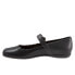 Фото #4 товара Trotters Sugar T1963-014 Womens Black Wide Leather Mary Jane Flats Shoes 10