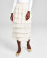 ფოტო #1 პროდუქტის Women's Tiered Pull-On Midi Skirt, Created for Macy's