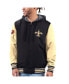Фото #1 товара Men's Black, Gold New Orleans Saints Commemorative Reversible Full-Zip Jacket
