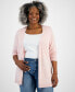 Фото #1 товара Кардиган с длинным рукавом Style & Co plus Size, созданный для Macy's, открытый вперед, для женщин.