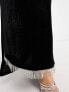 Фото #4 товара Kanya London fringe embellished maxi skirt co-ord in black