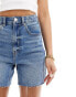 Фото #4 товара Stradivarius denim dad short in medium blue