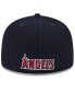 ფოტო #4 პროდუქტის Men's Red/Navy Los Angeles Angels Gameday Sideswipe 59fifty Fitted Hat