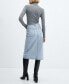 ფოტო #2 პროდუქტის Women's Denim Midi-Skirt