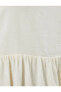 Фото #41 товара Keten Midi Elbise Kısa Balon Kollu Arkası Pencere Detaylı Astarlı
