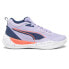 Фото #1 товара Puma Playmaker Pro Splatter Basketball Mens Purple, White Sneakers Athletic Sho