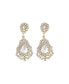 Women's Silver Embellished Teardrop Earrings