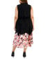 ფოტო #2 პროდუქტის Plus Size Jenna Border-Hem Elastic-Waist Midi Dress