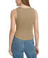 ფოტო #2 პროდუქტის Petite Ribbed Banded Crewneck Tank Top