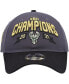 Фото #3 товара Men's Gray, Black Milwaukee Bucks Champs Replica 9Twenty Adjustable Hat