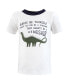 Baby Boys Short Sleeve T-Shirts, Construction Dino