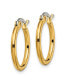 Stainless Steel Polished Yellow plated Hoop Earrings