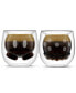 Фото #1 товара Disney Mickey Pants Minnie Skirt Double Wall Espresso Glasses - Set of 2
