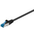 Wentronic CAT 6A Patch Cable - S/FTP (PiMF) - 15 m - Black - 15 m - Cat6a - S/FTP (S-STP) - RJ-45 - RJ-45