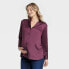 Long Sleeve Satin Button-Front Maternity Shirt - Isabel Maternity by Ingrid &