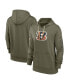 Фото #1 товара Women's Olive Cincinnati Bengals 2022 Salute To Service Performance Pullover Hoodie